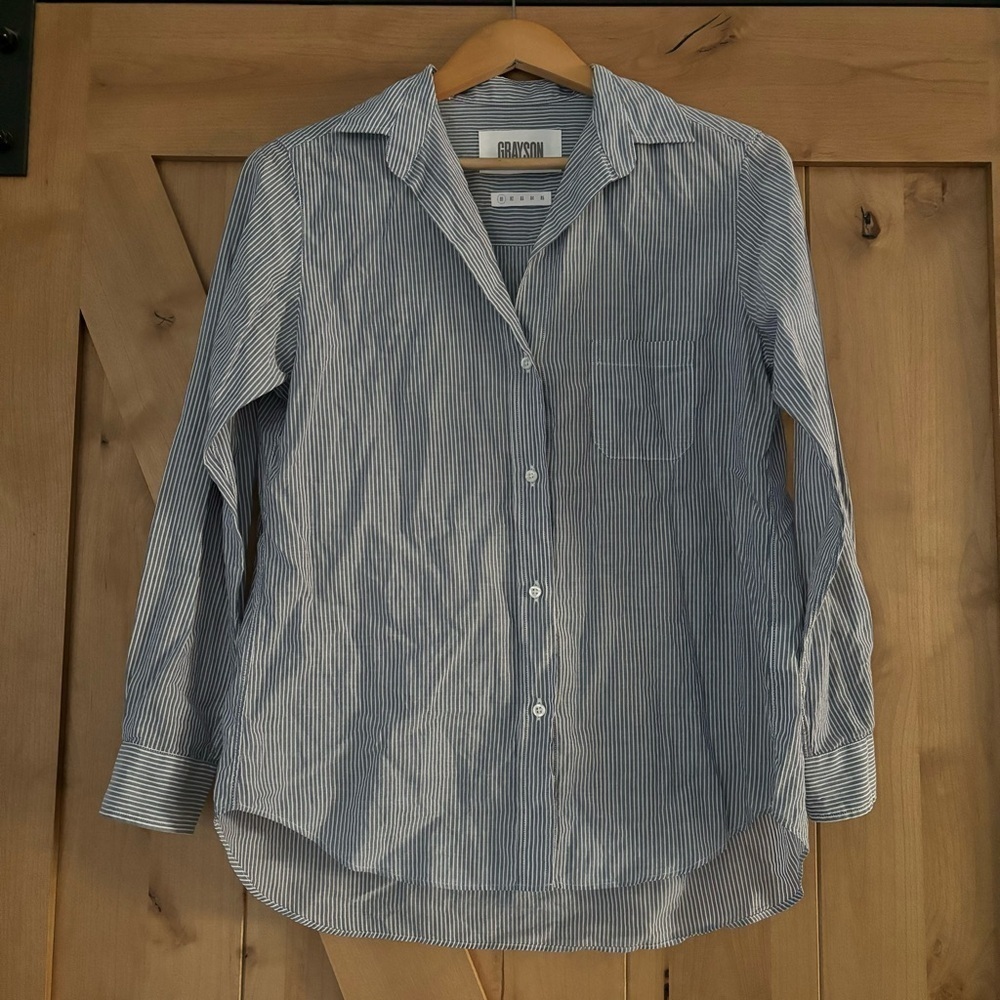 GRAYSON by Frank & Eileen The Hero Striped Long Sleeve Button Up Shirt XS/01